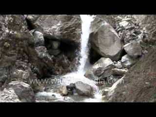 Waterfalls in the Himalaya slow down for our camera!