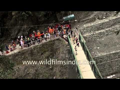 Indian Pilgrims en route to Yamunotri Temple, Uttarakhand