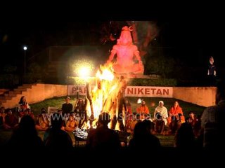 Holika dahan at Parmarth Niketan in Rishikesh