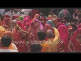 Play Holi with flowers in Gokul, India
