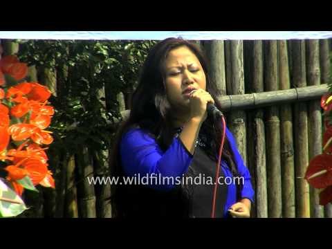 Mizo singer rocking the stage with lively song - Anthurium festival