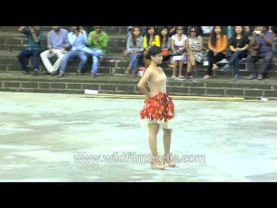 Mizo models ramp walk with floral anthurium dresses