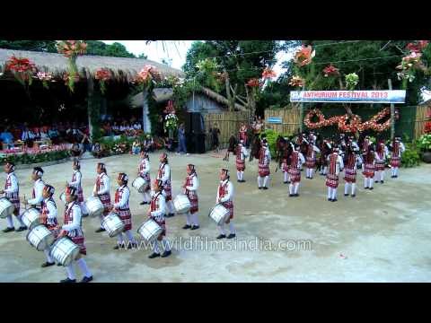 Bagpipers and drums in Mizoram - Scottish surprise from India!