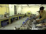 Artificial limbs in iron moulds