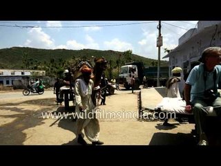 Camel cart ride on the way to Patan palace, Rajasthan
