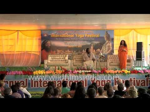 Sri Mooji's satsang at India's International Yoga Festival - Rishikesh