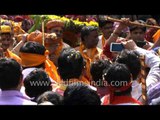 Indian women dance in circle during Holi celebration in India