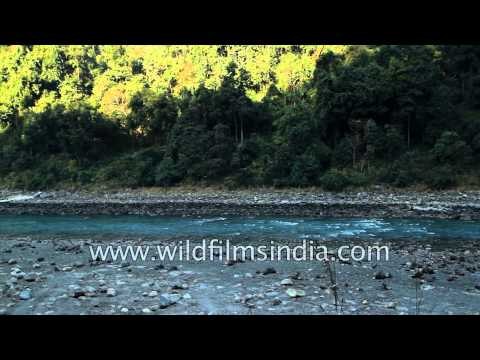 River which flows right across the length of Sikkim - Teesta river