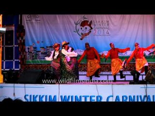 Bhutiya dance at closing ceremony Sikkim Winter Carnival 2014