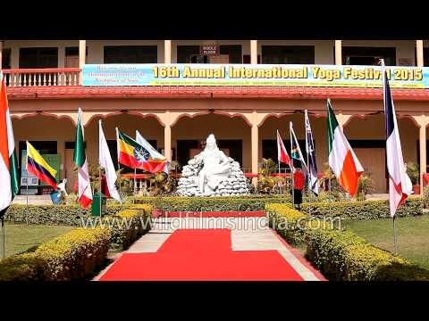 Yoga halls at Parmarth Niketan Ashram, Rishikesh