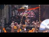 Procession on the streets of Gokul before Holi festival celebration - India