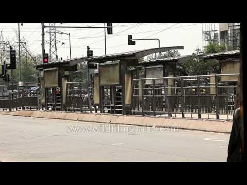 BRT corridor in South Delhi - India