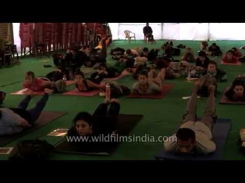 Bharath Shetty teaches 'Asana' at International Yoga Festival, India