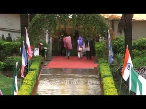 International guests heading towards Yoga classes at Parmarth Niketan