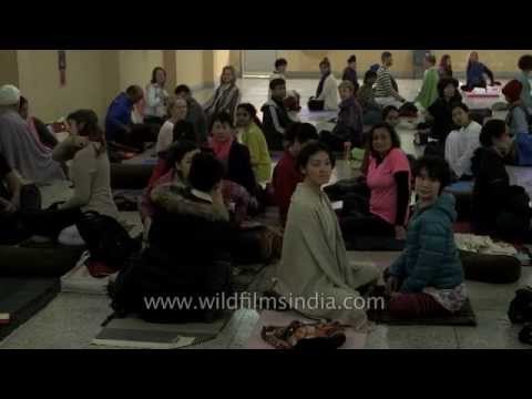 Yoga and meditation practice at Parmarth Ashram - Rishikesh
