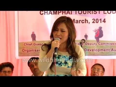 Mizo singer Sangtei Khuptong at the launch of Aero Sports in Mizoram