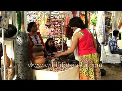 Salwar kameez suits, dresses and earthenware for sale in India