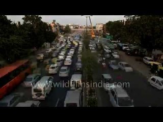 Big city Day-to-night time lapse at South Extension, New Delhi
