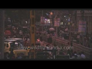 Heavy traffic jam at Chandni Chowk in Old Delhi