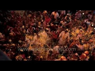 Flower Holi in Vrindavan - India