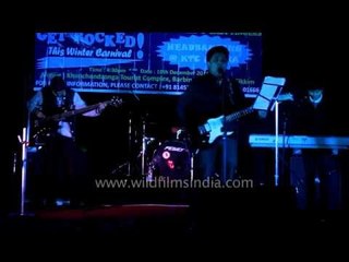 Lazy Finger performing live at the Sikkim Winter Carnival - Ranka