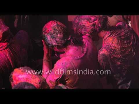 Indian Holi festival of colours celebration - Vrindavan