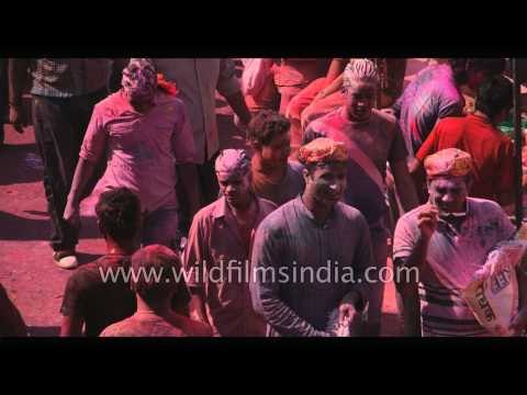 Celebrating Holi in Vrindavan - India