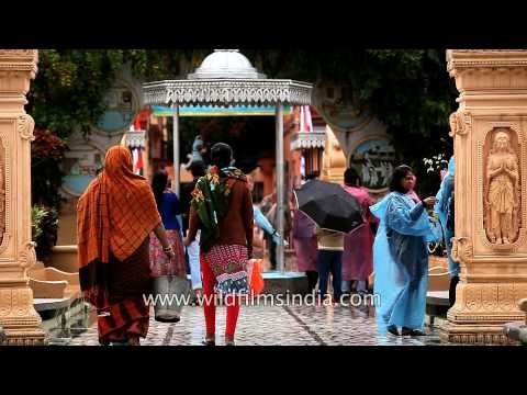 Hindu devotees visit Parmarth Ashram in Rishikesh