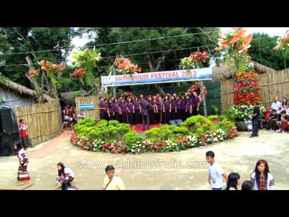Mizoram choir group at Anthurium festival, Mizoram