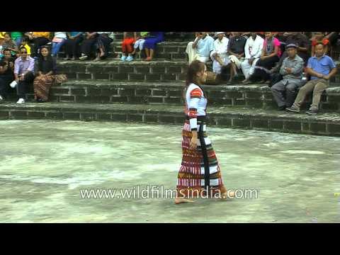 Models walk the ramp with Mizo outfits - Anthurium festival