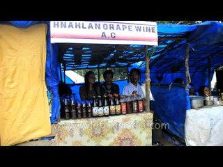 Mizo beaded jewellery, fruit juice corner - Anthurium festival stalls