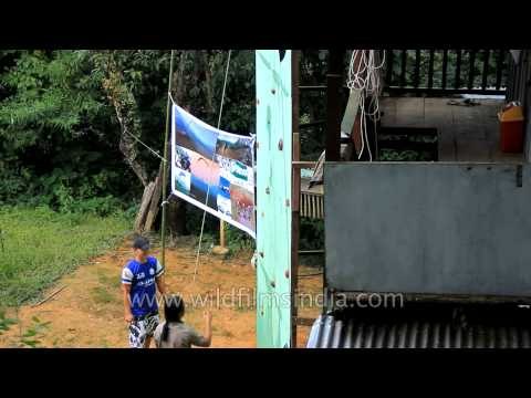 Mizo youth take part at rock climbing - Anthurium Festival