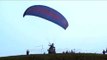 Pilot launches into blue sky : Paragliding in Mizoram