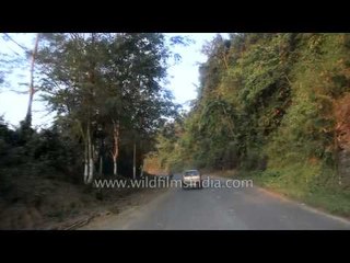 Driving towards Lengpui airport, Mizoram
