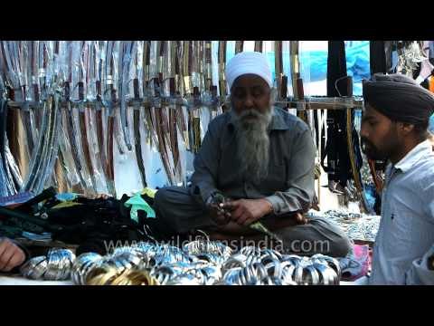 Sikh kada for sale at Anandpur Sahib, Punjab