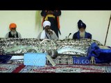 Indian Sikh priest recites Gurugranth Sahib in Anandpur Sahib, Punjab