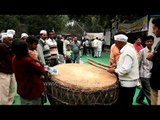 Massive drum at protest rally against Indian government's land acquisition