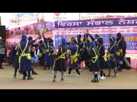 Nihang warriors display their Gatka skills in Punjab
