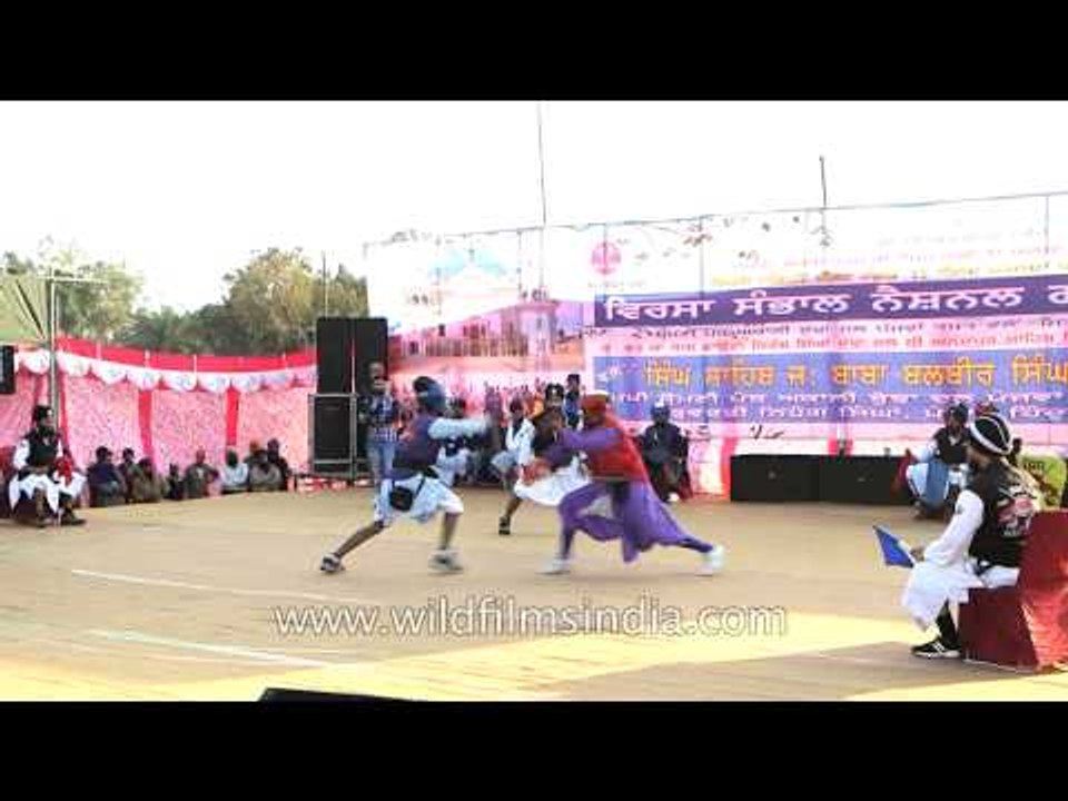 Sword dancing by Nihangs - Punjab