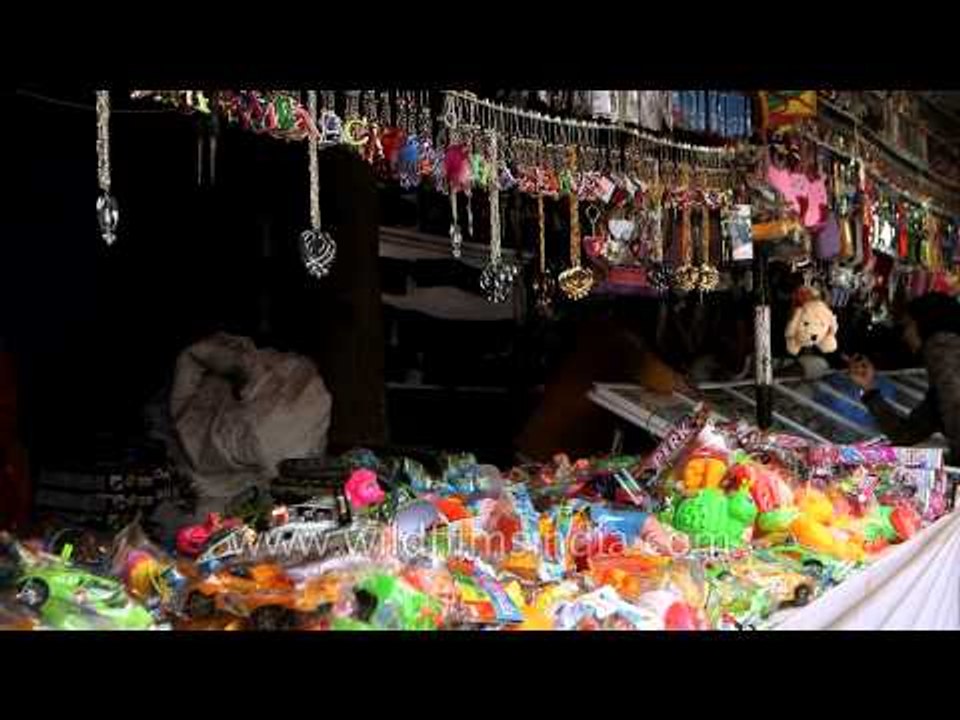 Key chains, dolls, toys for sale at Anandpur Sahib Mela, Punjab