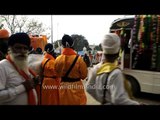 'Panj Pyare' lead the procession of Hola Mohalla : Anandpur Sahib, Punjab
