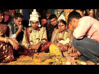 Finding the ring at Bengali wedding