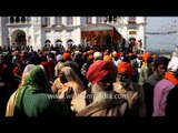 Sikh pilgrims gather for Hola Mohalla festival at Kesgarh Sahib Gurudwara - Punjab