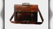 Hlc Real Leather Messenger Cum Laptop Cross Body Satchel Brown Bag Briefcase