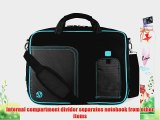 VanGoddy Pindar Sling - BLACK AQUA BLUE Pro Deluxe Shoulder Messenger Carrying Bag for Apple