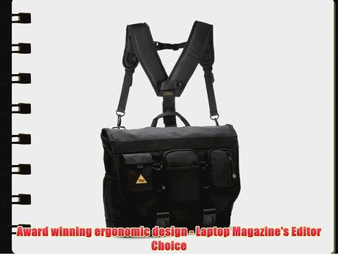 BBP Hamptons Hybrid Messenger/Backpack Laptop Bag Obsidian Black Large