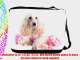 Rikki KnightTM Poodles and Flowers Messenger Bag - Shoulder Bag - School Bag for School or