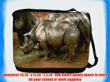 Rikki KnightTM Black African Rhinoceros Messenger Bag - Shoulder Bag - School Bag for School