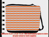 Rikki KnightTM Orange and Grey Swirly Stripes Messenger Bag - Shoulder Bag - School Bag for