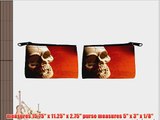 Rikki KnightTM Smiling Skull on Orange Background Messenger Bag - - Shoulder Bag - School Bag